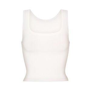 SKIMS Cotton Rib Tank in White